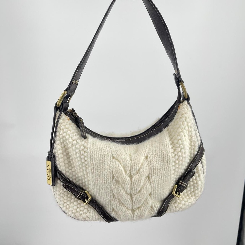 Vintage Y2K Chaps Ralph Lauren Sweater Purse Fall Preppy Academia Old Money - Picture 2 of 8